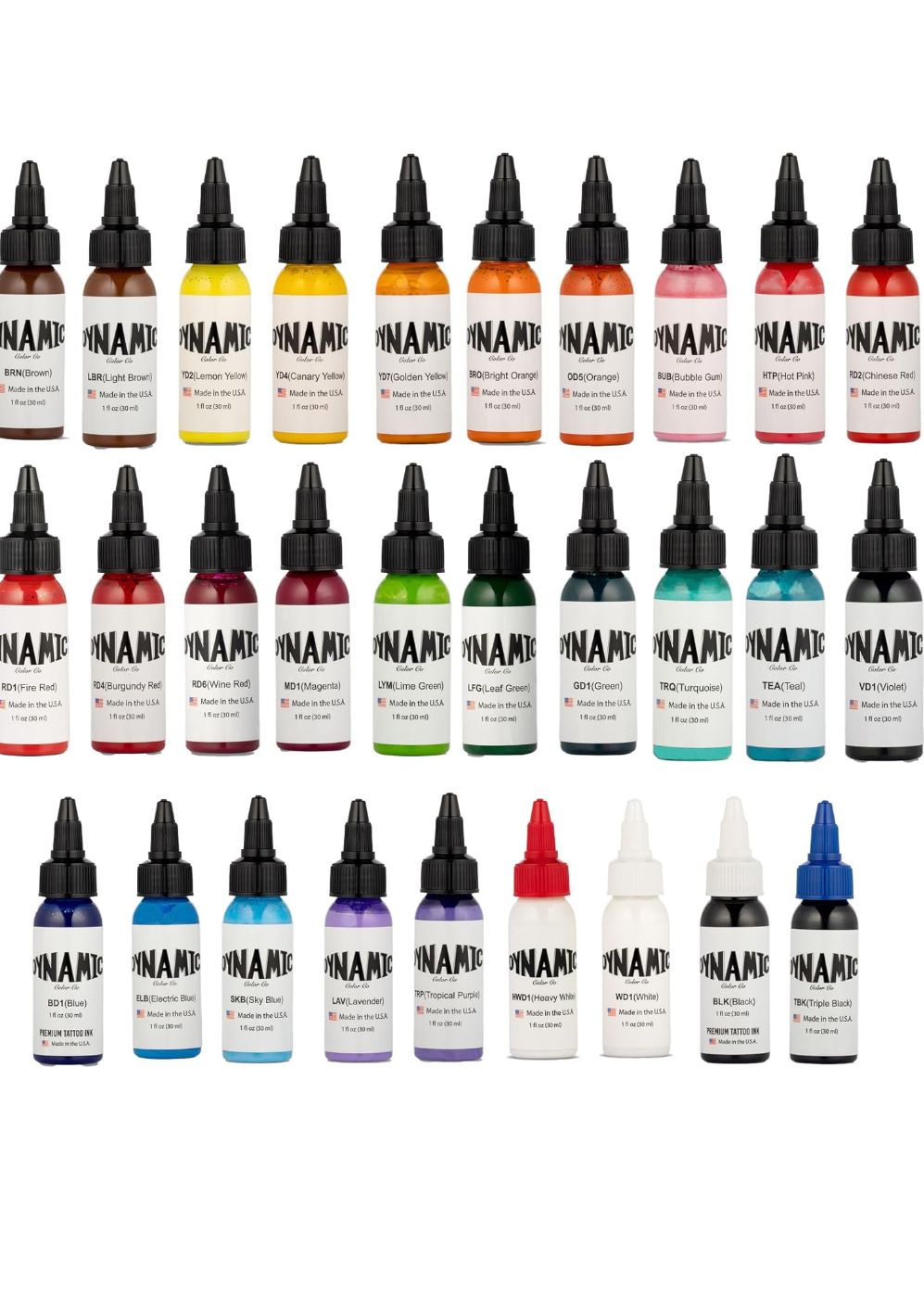 Dynamic Color Co- Master Collection 1oz Color Tattoo Ink Set