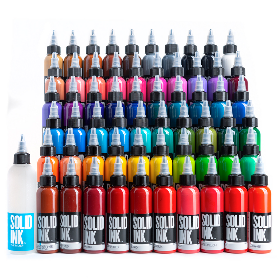 Solid Tattoo Ink 60 color set 1 ounce 